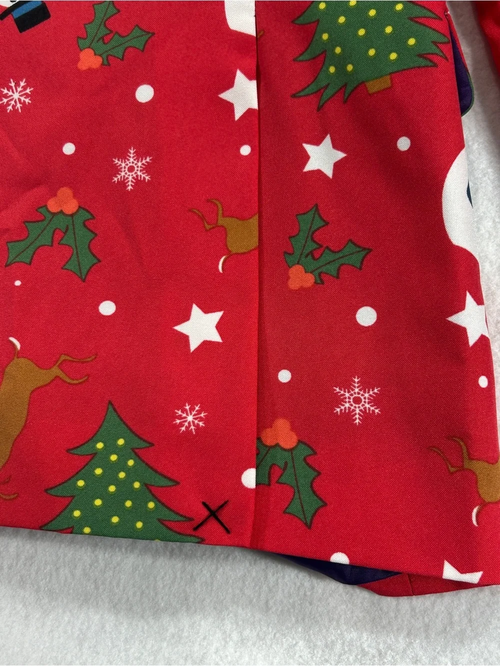 NWT OppoSuits Men’s 44 Red Christmas Snowman Reindeer Holiday Blazer
